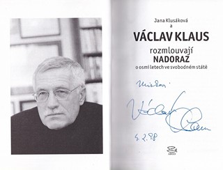 Václav Klaus (nar. 1941) - Jana Klusáková a Václav Klaus rozmlouvají nadoraz