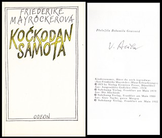 Václav Bláha (1922 - 2021) - Edice Plamen - F. Mayröckerová: Kočkodan samota