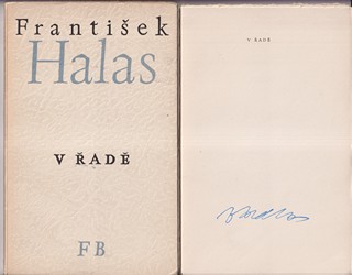 František Halas (1901 - 1949) - V řadě - verše 1938 - 1948
