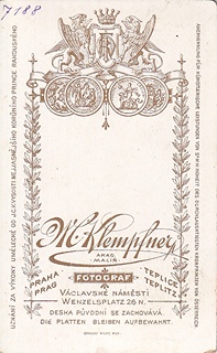 Moritz Klempfner (1842 - 1889) - Fotografický atelier Praha