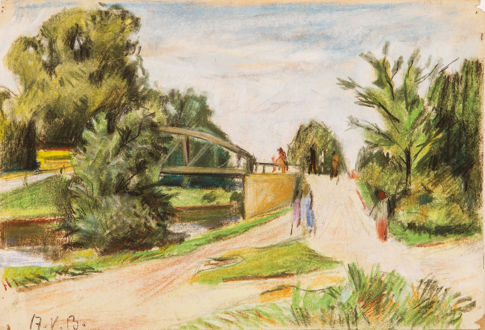 Beneš Vincenc (1883 – 1979) - Krajina s mostem