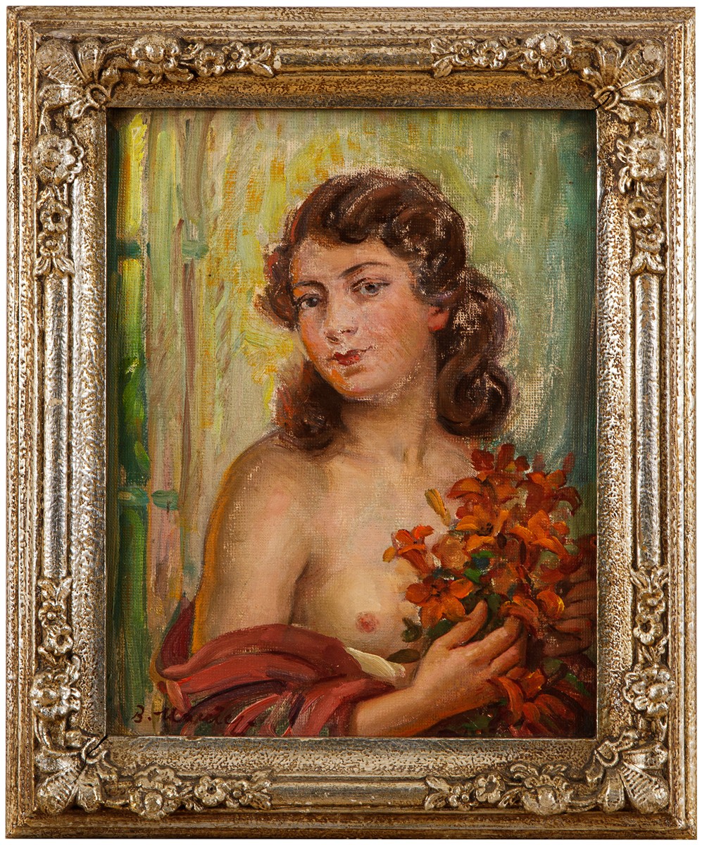 Mareček Bohumil (1884 – 1962) - Dívka s květy