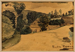Kaván František (1866 – 1941) - Chalupa v horské krajině