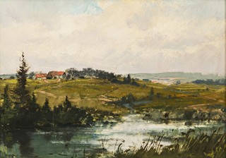 Langer Karel (1878 – 1947) - Krajina s rybníkem