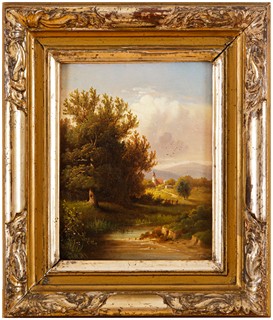 Mánesová Amalie (1817 – 1883) - Krajina s kostelíkem