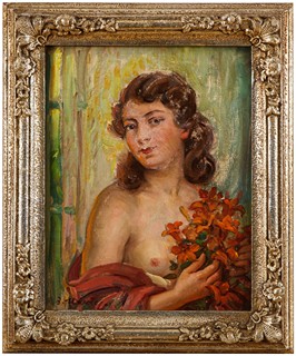 Mareček Bohumil (1884 – 1962) - Dívka s květy