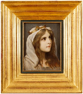 Cornelius von Max Gabriel (1840 – 1915) - Dívka s korunkou