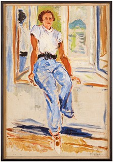 Žufan Bořivoj (1904 – 1942) - Dívka v interiéru