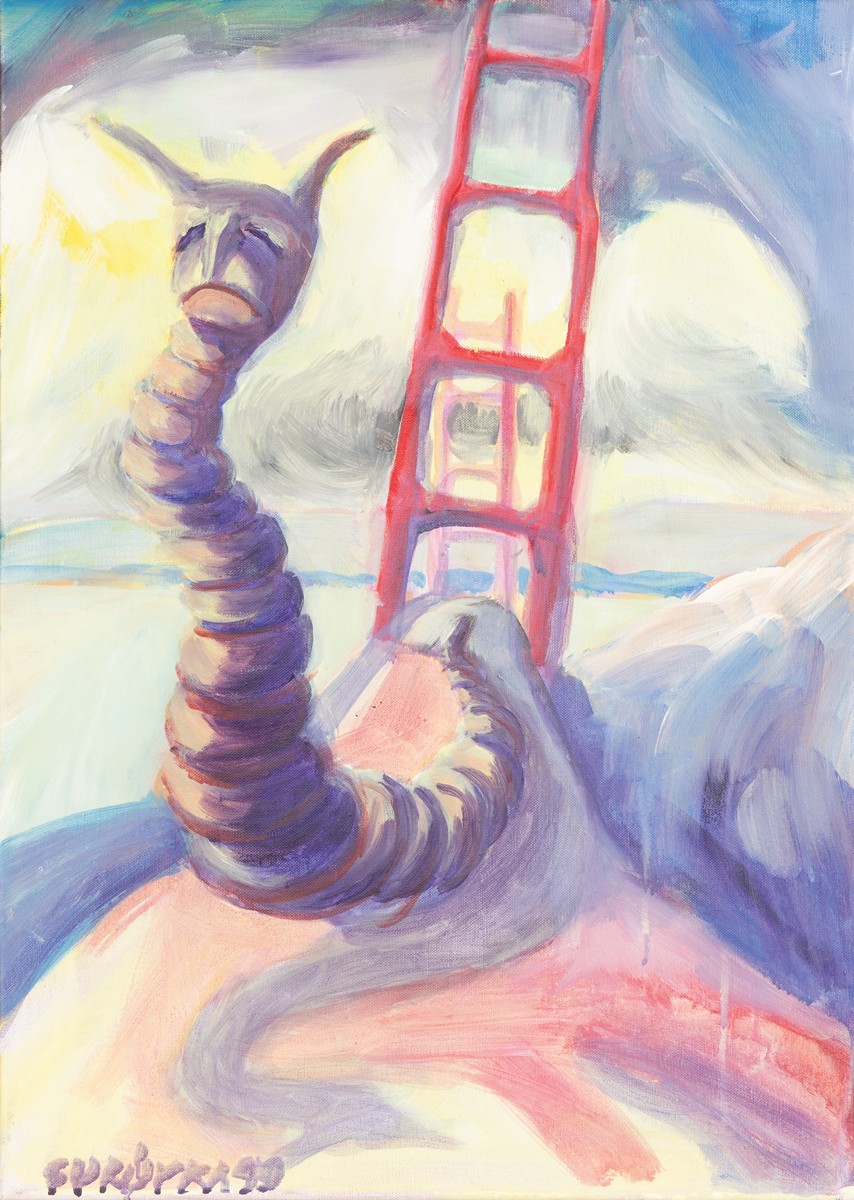 Surůvka Jiří *1961 - Autoportrét na Golden Bridge, 1999