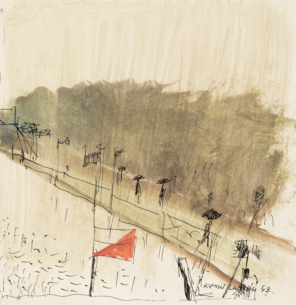 Lhoták Kamil 1912–1990 - V dešti, 1943