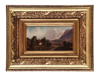Ullik Hugo 1838–1881 - Horská krajina se stavením