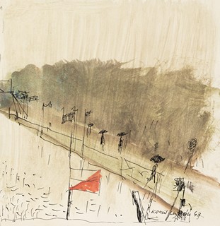 Lhoták Kamil 1912–1990 - V dešti, 1943