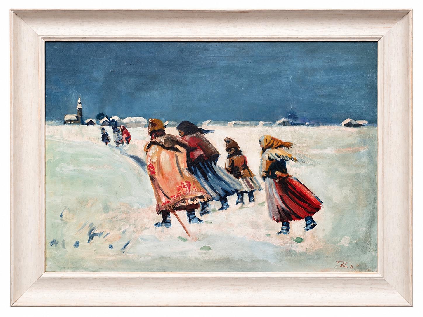 Jan Hála (1890 - 1959) - Zimní cesta do vesnice, 1949