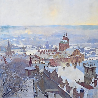 Jaroslav Šetelík (1881 - 1955) - Praha v zimě