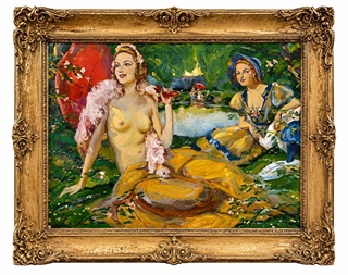 Vlastimil Košvanec (1887 - 1961) - Letní pohoda - výstavní a publikované dílo