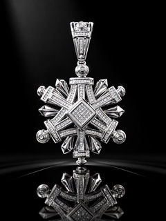 MONUMENTÁLNÍ DIAMANTOVÝ PŘÍVĚS S 172 PŘÍRODNÍMI DIAMANTY, CERTIFIKÁT