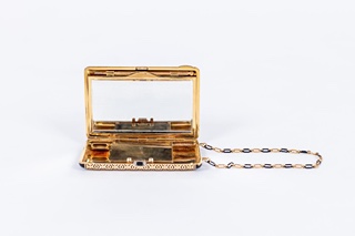 MISTROVSKÉ DÍLO CARTIER PARIS, ZLATÁ ART DECO MINAUDIERE, 18KT.