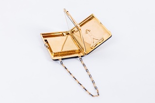 MISTROVSKÉ DÍLO CARTIER PARIS, ZLATÁ ART DECO MINAUDIERE, 18KT.