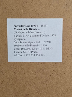 Salvador Dalí (1904 - 1989) - Mais ô belle Dionée… (Ó, krásná Dioné…), 1978