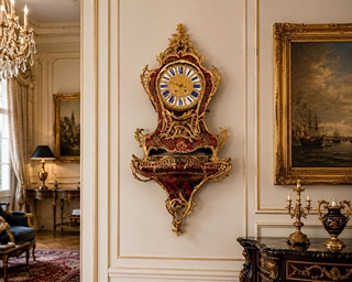 FRANCOUZSKÉ BOULLE HODINY S KONZOLÍ - JAPY FRÉRES - 19. STOLETÍ