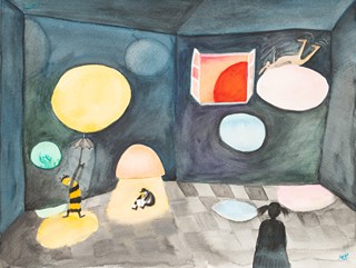 Martina Špinková (1959) - Létací lampy - ilustrace ke knize Matouš v létacím domě