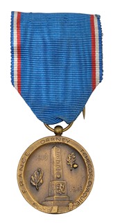 Francouzsko - československá pamětní medaile města Darney