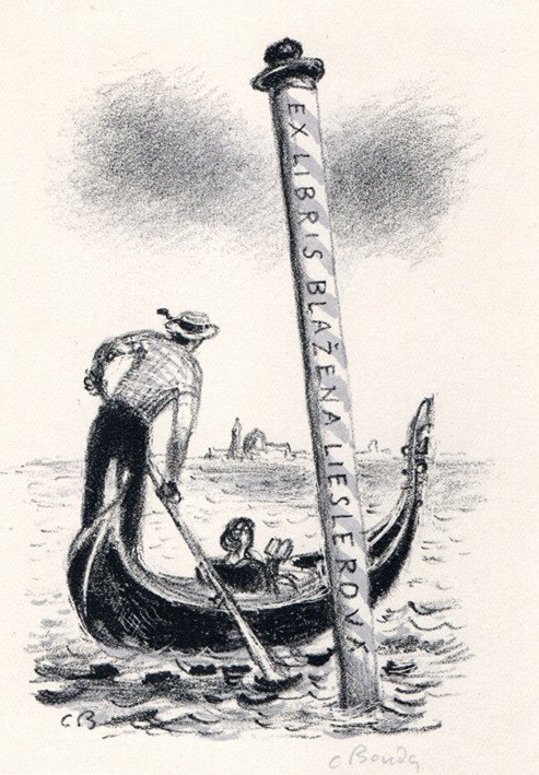 Cyril Bouda (1901-1984) - Ex libris Blažena Lieslerová
