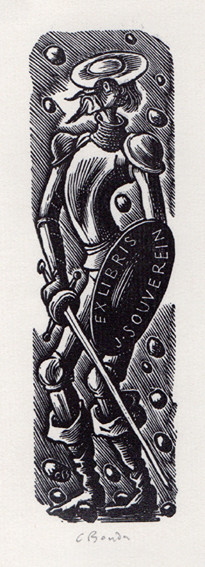 Cyril Bouda (1901-1984) - Ex libris J. Souverein