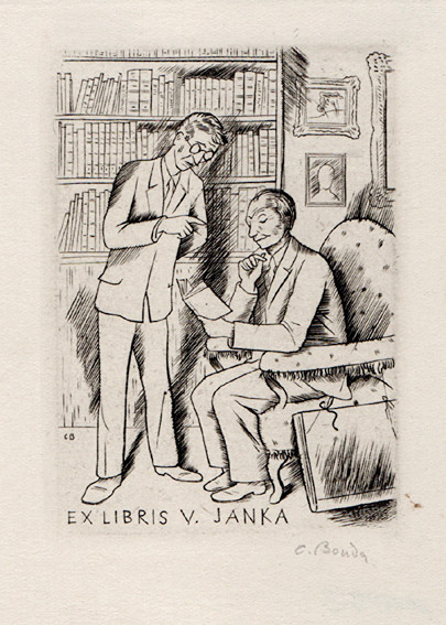 Cyril Bouda (1901-1984) - Ex libris V. Janka