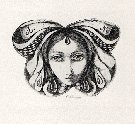 Ludmila Jiřincová (1912-1994) - Ex libris A. N.