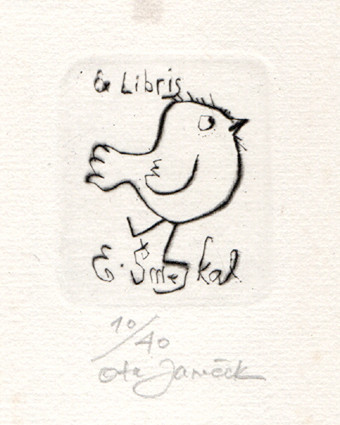Ota Janeček (1919-1996) - Ex libris E. Šmejkal