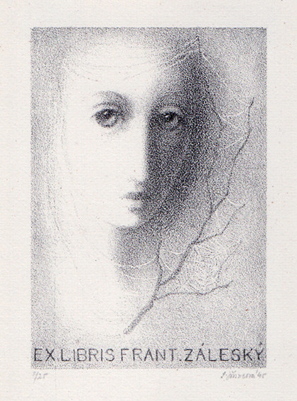Ludmila Jiřincová (1912-1994) - Ex libris Frant. Záleský
