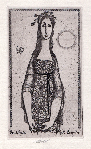 Ludmila Jiřincová (1912-1994) - Ex libris G. A. Lewin