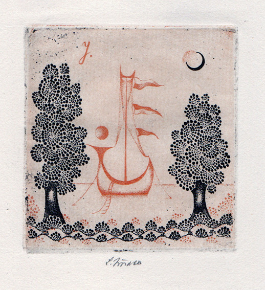 Ludmila Jiřincová (1912-1994) - Ex libris J.