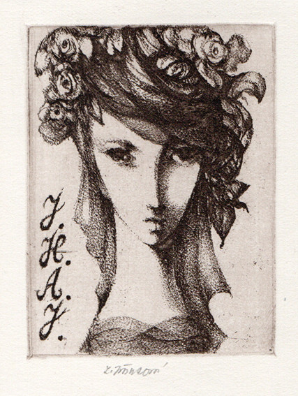 Ludmila Jiřincová (1912-1994) - Ex libris J. H. A. J.