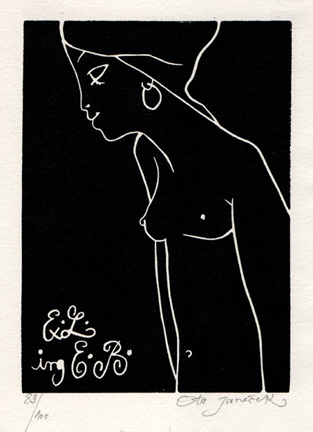 Ota Janeček (1919-1996) - Ex libris ing. E. R.