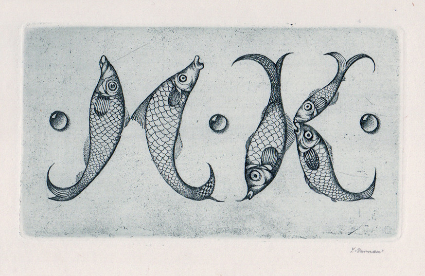 Ludmila Jiřincová (1912-1994) - Ex libris M. K.