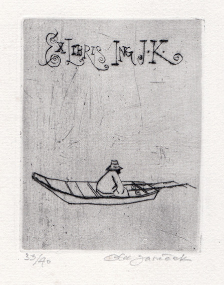 Ota Janeček (1919-1996) - Ex libris ing. J.K.