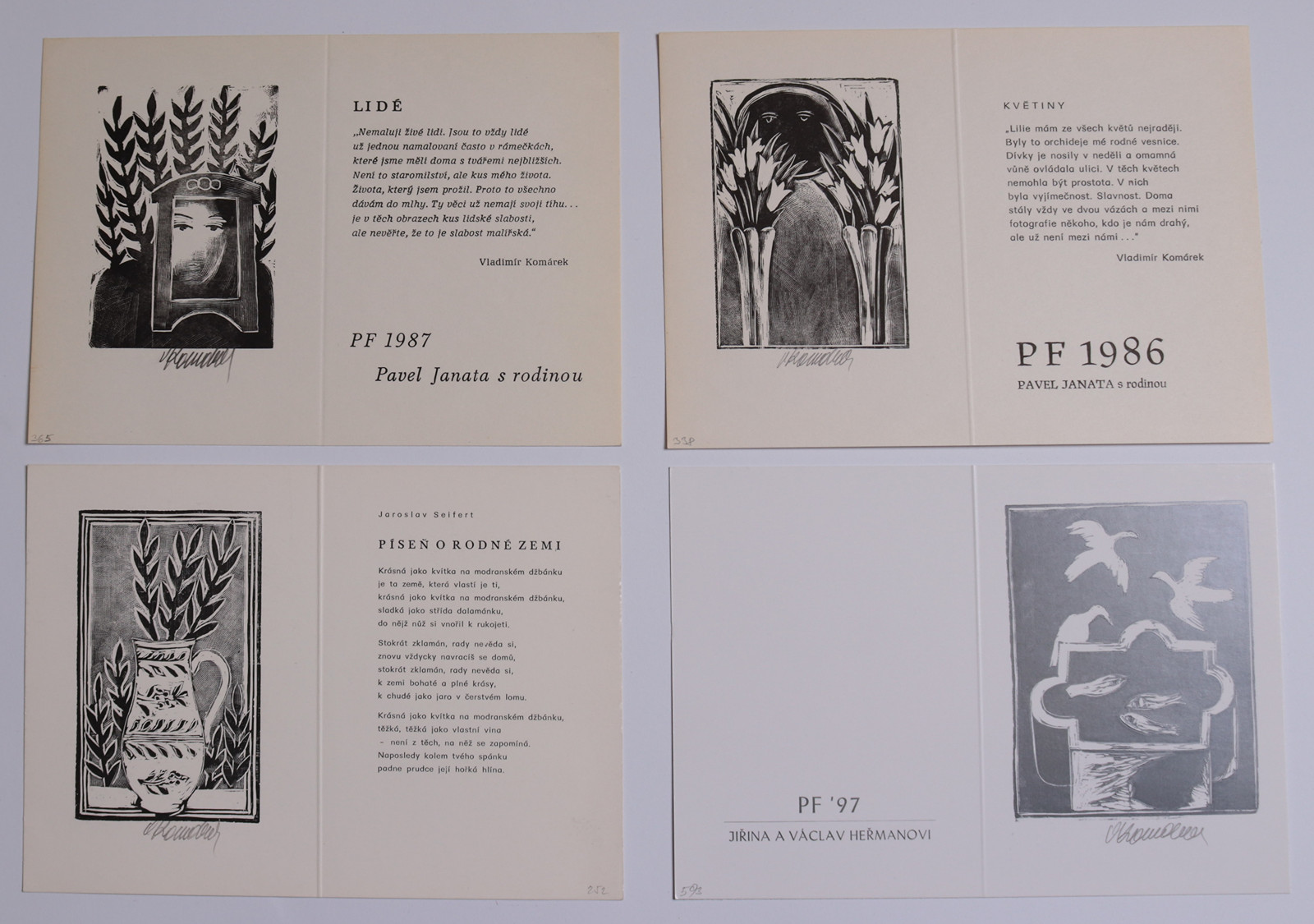 Vladimír Komárek (1928-2002) - Konvolut čtyř grafik