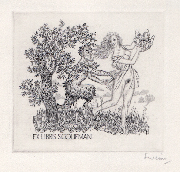 Mark Severin (-) - Ex libris S. Golifman