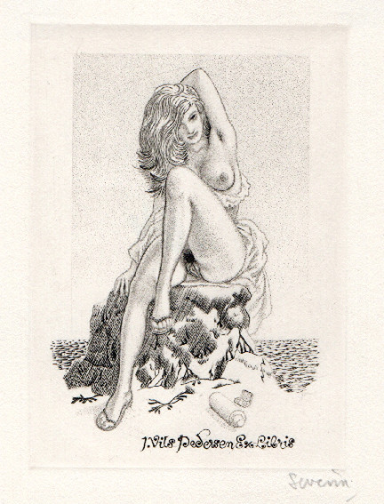 Mark Severin (-) - Ex libris Vils Pedersen