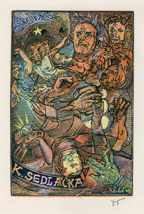 Josef Váchal (1884-1969) - Ex libris K. Sedláčka