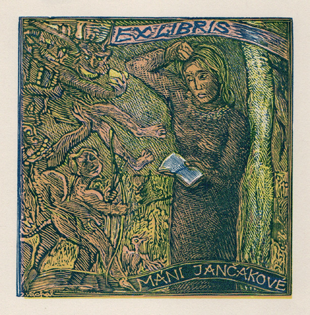 Josef Váchal (1884-1969) - Ex libris Máni Jančákové