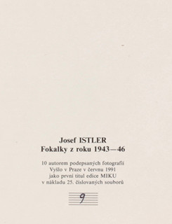 Josef Istler (1919-2000) - Fokalky z roku 1943 - 46