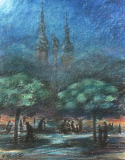 Václav Kozák (1889-1969) - Večerní ulice