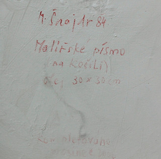 Miroslav Šnajdr (1938-2024) - Malířské písmo na košili