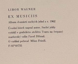 Libor Wágner (1933-1994) - Soubor grafik Ex musiciis