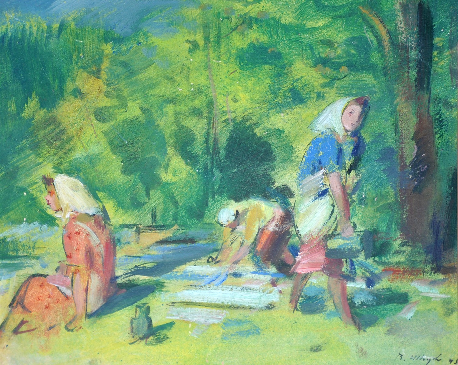 Bohumil Ullrych (1893 - 1948) - Na prádle