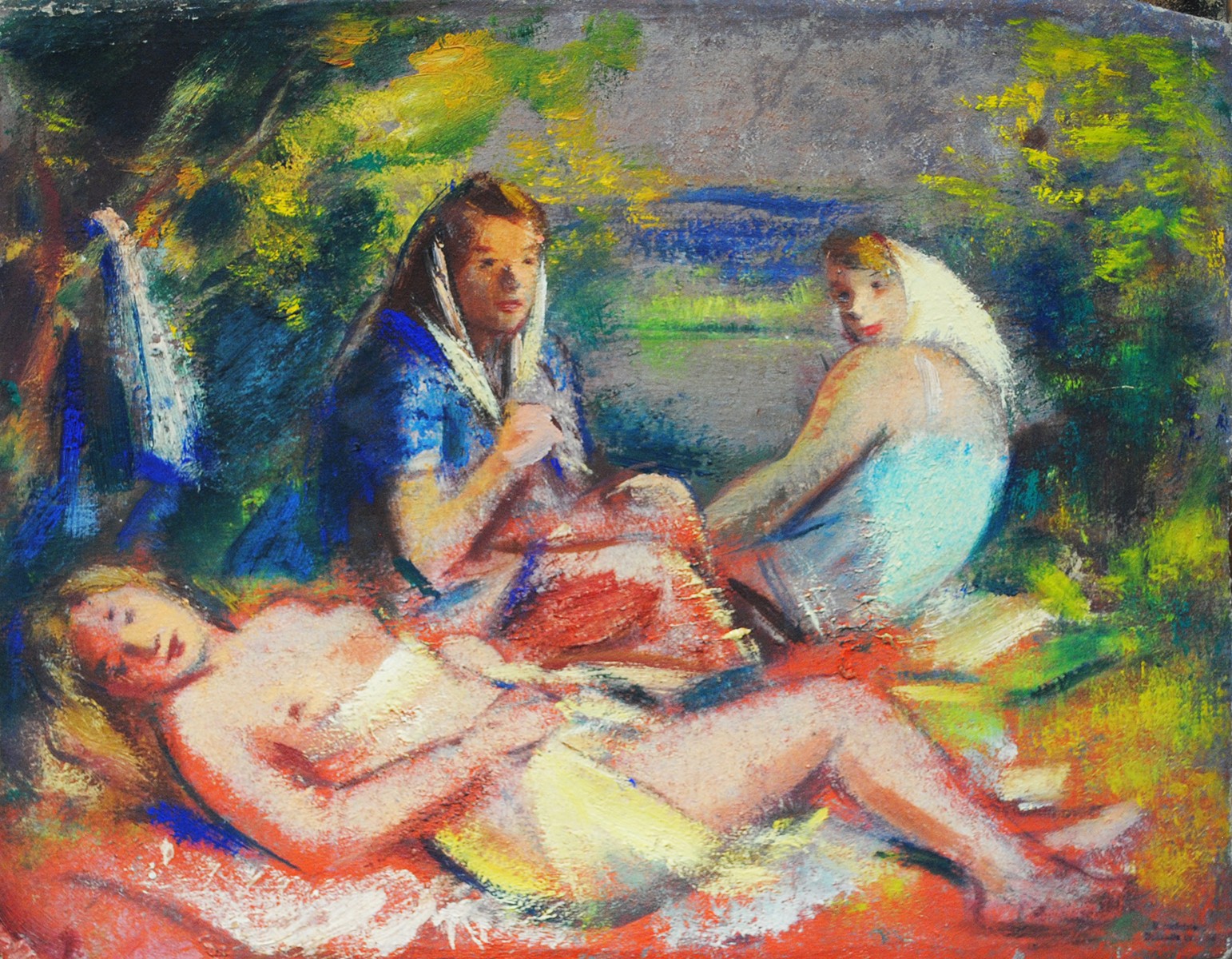 Bohumil Ullrych (1893 - 1948) - Dívky u jezera