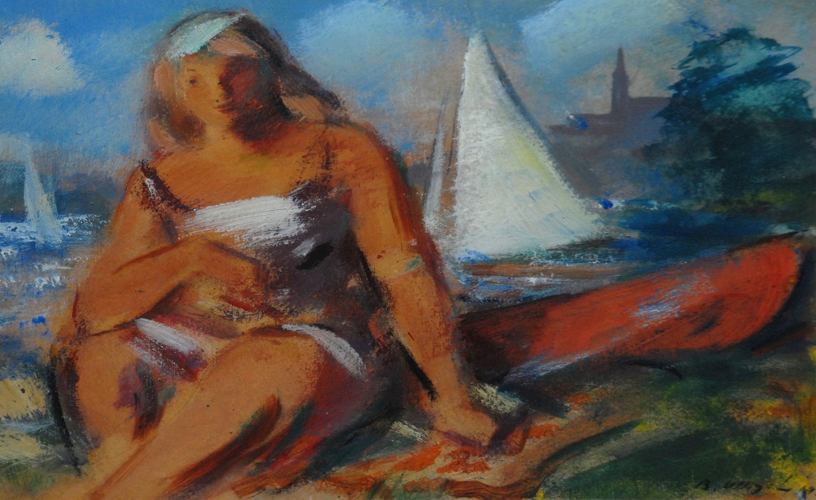 Bohumil Ullrych (1893 - 1948) - Koupání